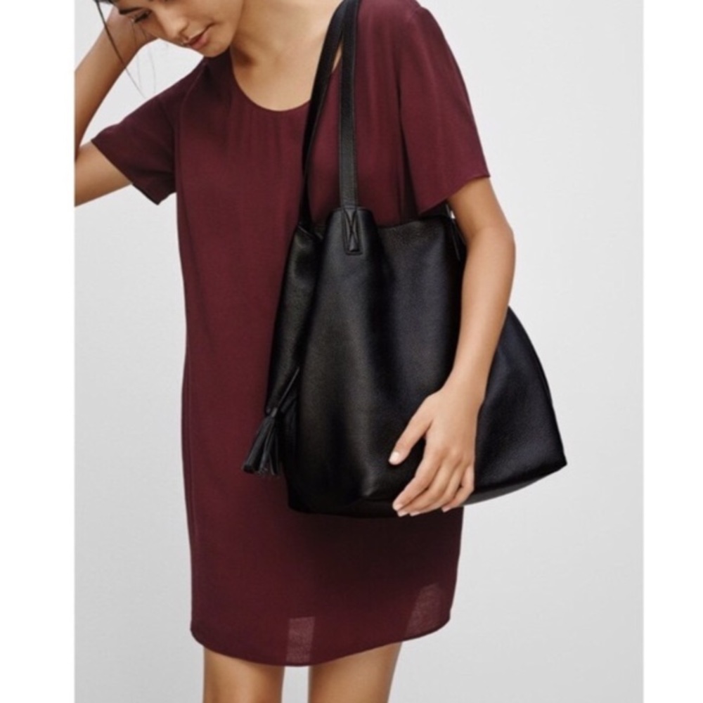 Wilfred Free Aritzia Small Teigen Maroon Dress